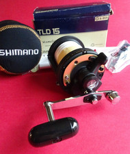 SUPERB POSSIBLY UNUSED BOXED SHIMANO TLD 15 MULTIPLIER SEA REEL BRAID LOADED
