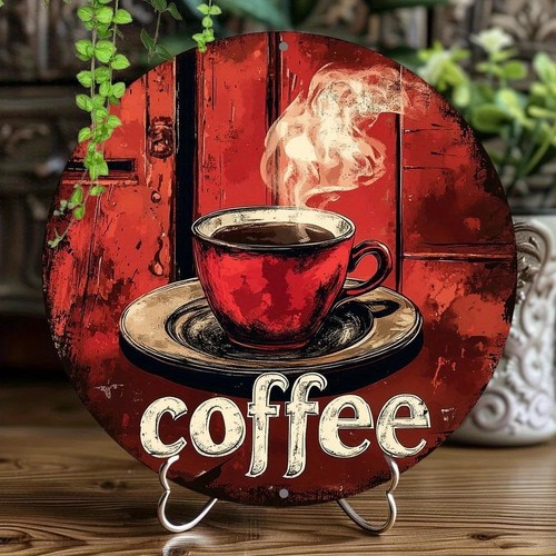 Vintage coffee sign wooden - vintage,