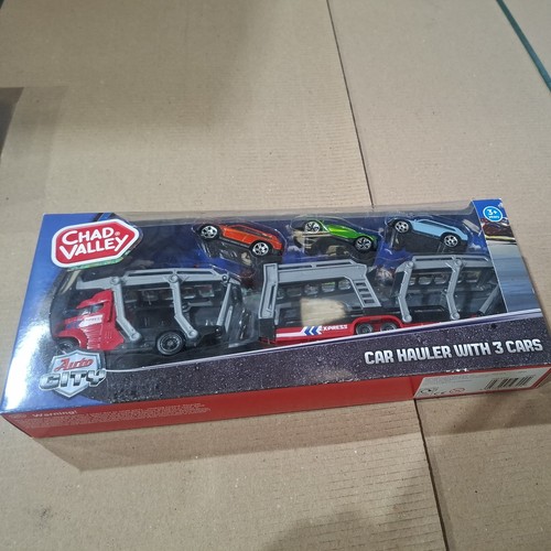 Red car carrier lorry - car, lorry/truck
