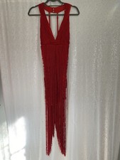 ASOS PremiumRed Fringed Dress