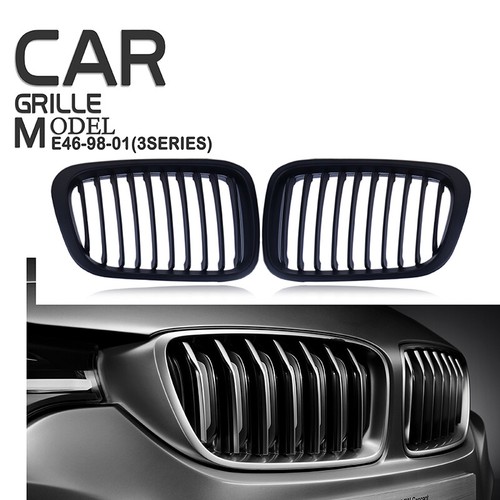 Matte black front kidney - front,