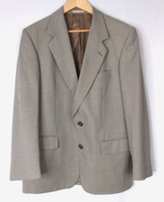 Vintage Magee Delta T2 Jacket Mens Beige Check Wool Blend 40 R