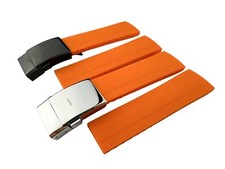 22 24mm Orange Rubber/Silicone