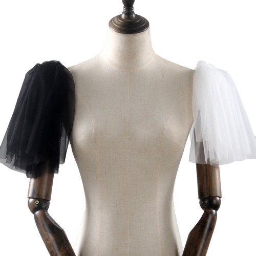 Puffy bridal sleeves - puffy, tulle