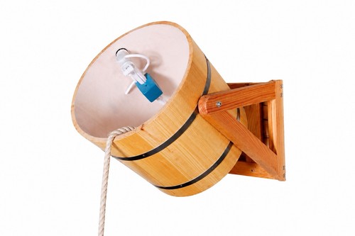 18l wooden sauna shower bucket - 18l,