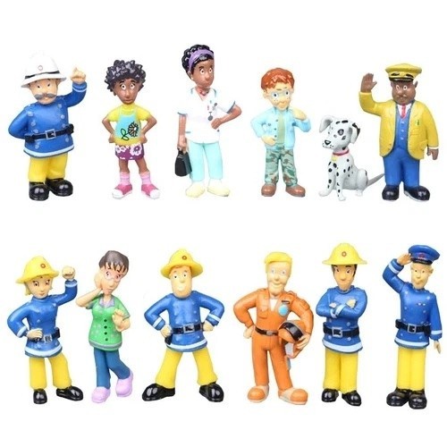 12pcs fireman sam figures set - 12pcs,