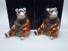 2 X ROYAL CROWN DERBY HONEY BEAR PAPERWEIGHTS