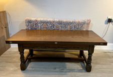 Unique Old Charm Large Solid Oak extending Coffee table/games table with storage