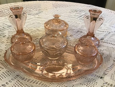 Vintage Art Deco Pink Glass