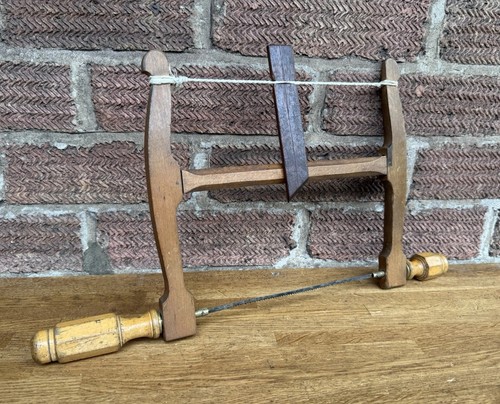 Vintage wooden bow saw - vintage,