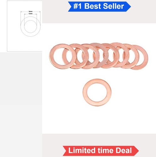 Copper flat washers - copper, pack