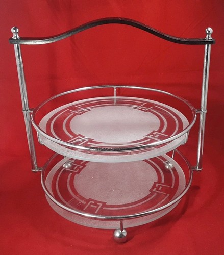 Art deco two tier chrome - deco,