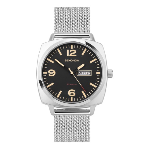Sekonda gents silver tone - gents, silver-tone