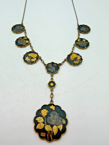Vintage necklace damascene - vintage,