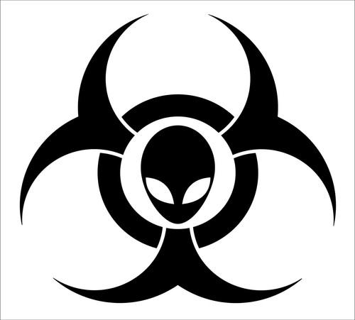 Alien biohazard vinyl - alien, sticker