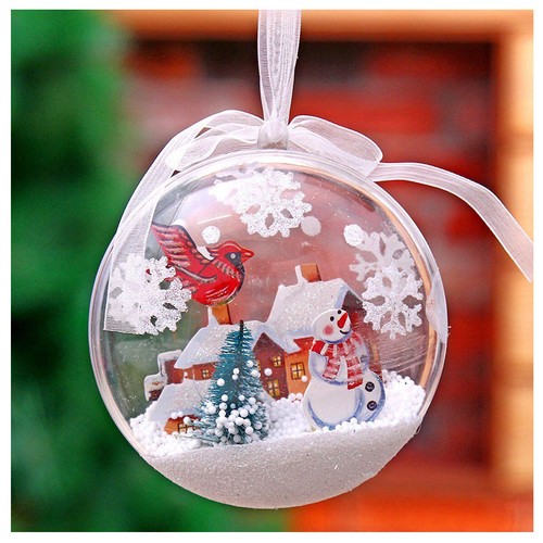 Clear plastic christmas - plastic,