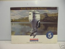 Honda four-stroke outboard motor sales booklet/brochure 1995 used.