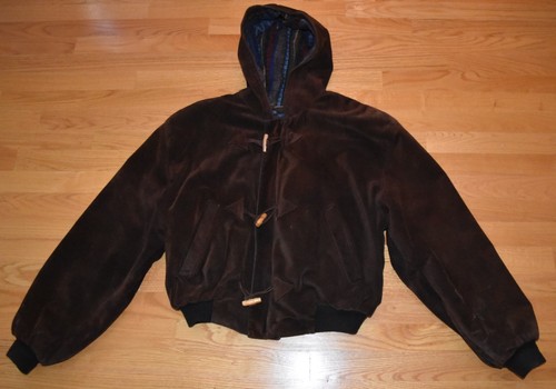 Vtg womens brown suede coat - brown,