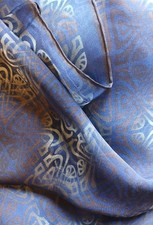 Biba Navy  & Vintage Gold Ombre Iconic logo Scarf - New Season Must Buy