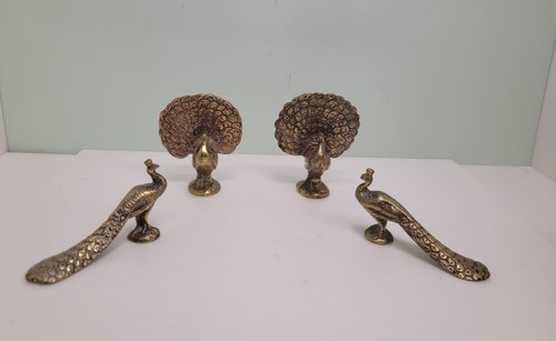 Vintage brass peacock quartet - vintage,