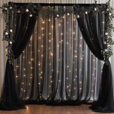 20x10ft Black Tulle Backdrop