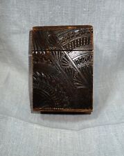 Chip Carved Wooden Box Aesthetic Design Playing Cards Inscribed Wood W M Orchard