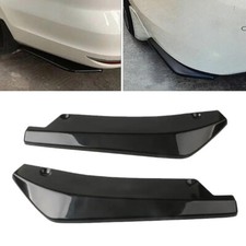 2x Gloss Black Car Bumper Lip