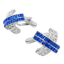 Sapphire & Clear Crystals
