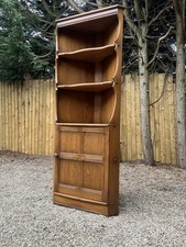 Traditional Ercol Golden Dawn Oak Corner Cupboard Display Drinks Cabinet