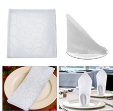Damask Jacquard Napkins White