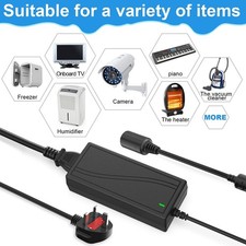 For Cigarette Lighter Socket 240V Mains Plug to 12V DC Car Charger Power Adapter