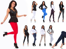Women's Warm Thick Stretchy Stirrup Style Footless Leggings Pants Soft Nap LS