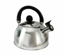 Gas Hob Whistling Kettle 1.6L Folding Handle Chrome Caravan Motorhome Camping
