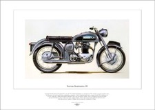 NORTON DOMINATOR 99 - Motorbike Fine Art Print - 600cc Twin wideline featherbed