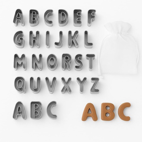 Mini alphabet cookie cutters - alphabet,