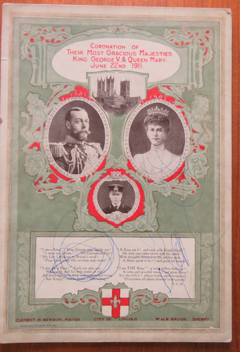 Antique coronation card king - antique,