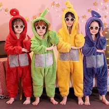 Teletubbies Pajama Gift for Kids Adults Lala Disi Onesis Jumpsuit Costume UK