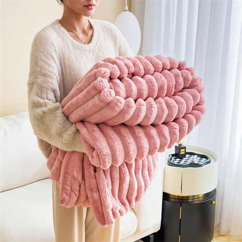 Large ribbed faux fur warm - ribbed,