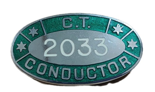 Vintage bus conductor badge - vintage, badge**