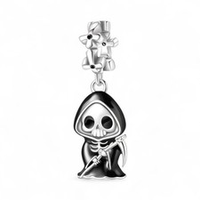 Grim Reaper Charm Dangle S925 Sterling Silver  for Women