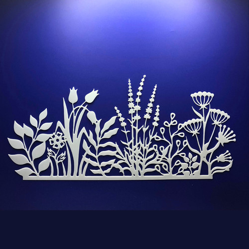 Flower garden stencil cut - stencil,