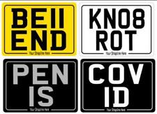 ALUMINIUM PLATE Modern or Classic motorcycle scooter metal show number plates