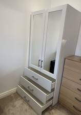 Ikea white mirrored - mirrored, double