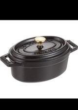 STAUB OVAL CAST IRON MINI COCOTTE BLACK