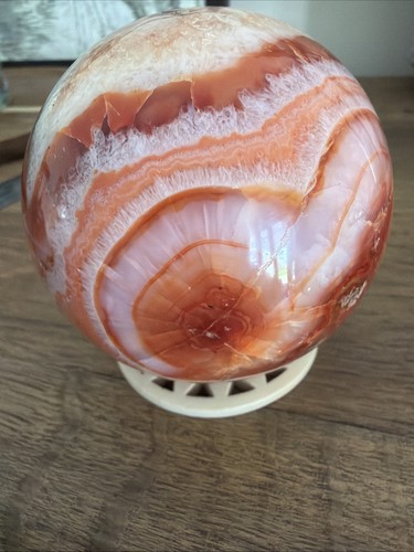 Large carnelian agate druzy - carnelian,