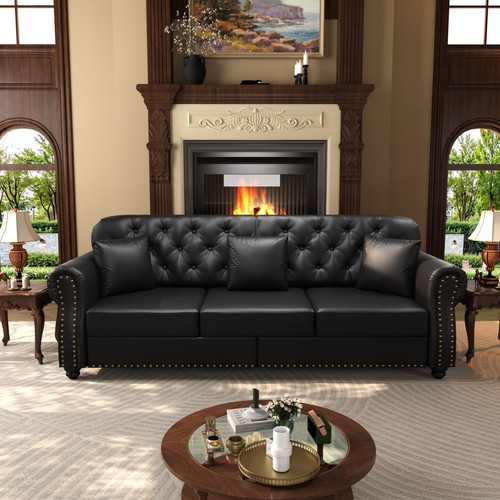 Chesterfield faux leather - chesterfield,