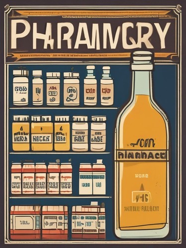 Vintage pharmacy sign - vintage,