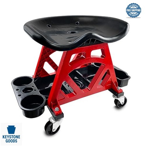 Rolling mechanic seat 300lb - rolling,