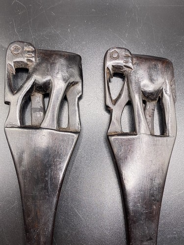Vintage carved elephants - vintage,