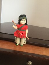 Vintage 1960's/70"s Native American Themed Doll 4.5”